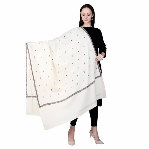 Women's Hand Embroidered Wool Shawl